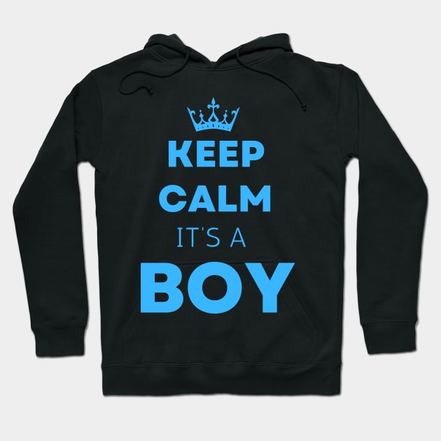 Ceep calm its a boy gift Ahoy it's a boy & "new dad gift" "it's a boy pregnancy" newborn, dad of boy gift Hoodie by Maroon55